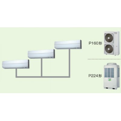 画像1: 東京・茨城・栃木・群馬・埼玉・千葉・神奈川・業務用エアコン　東芝　かべかけ　同時トリブル　ワイヤレス　リモコン　AKEC16056X　P160（6馬力）　スマートエコR　三相200V