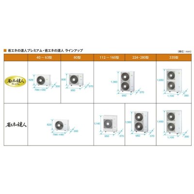 画像2: 東京・茨城・栃木・群馬・埼玉・千葉・神奈川・業務用エアコン　日立　てんつり　ツイン　RPC-AP224GHP3　224型（8馬力）　「省エネの達人・プレミアム」　三相200V