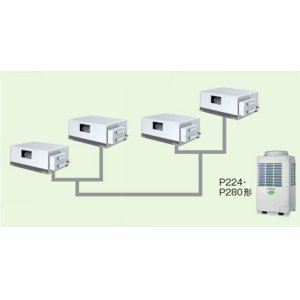 画像: 東京・茨城・栃木・群馬・埼玉・千葉・神奈川・業務用エアコン　東芝　天井理込形　ダクトタイプ　同時ダブルツイン　ワイヤードリモコン　省工ネneo　ADSF22455M　P224（8馬力）　スーパーパワーエコキュープ　三相200V